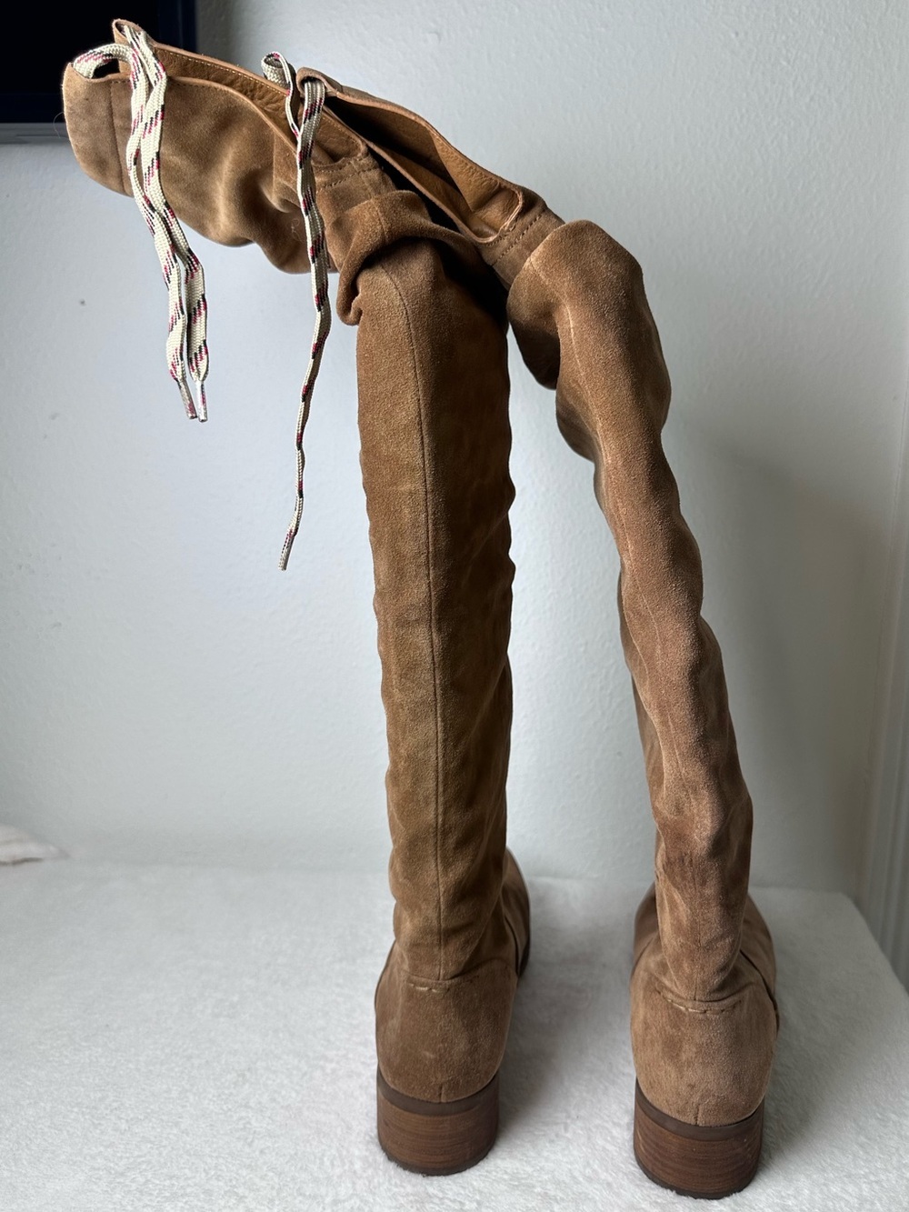 See by Chloé Jona Slouchy Cognac Suede Over-the-Knee Slouch Boots Size 39 or 8 - Picture 4 of 13